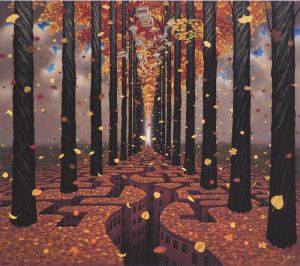 Jacek Yerka Autumn Maze wall art