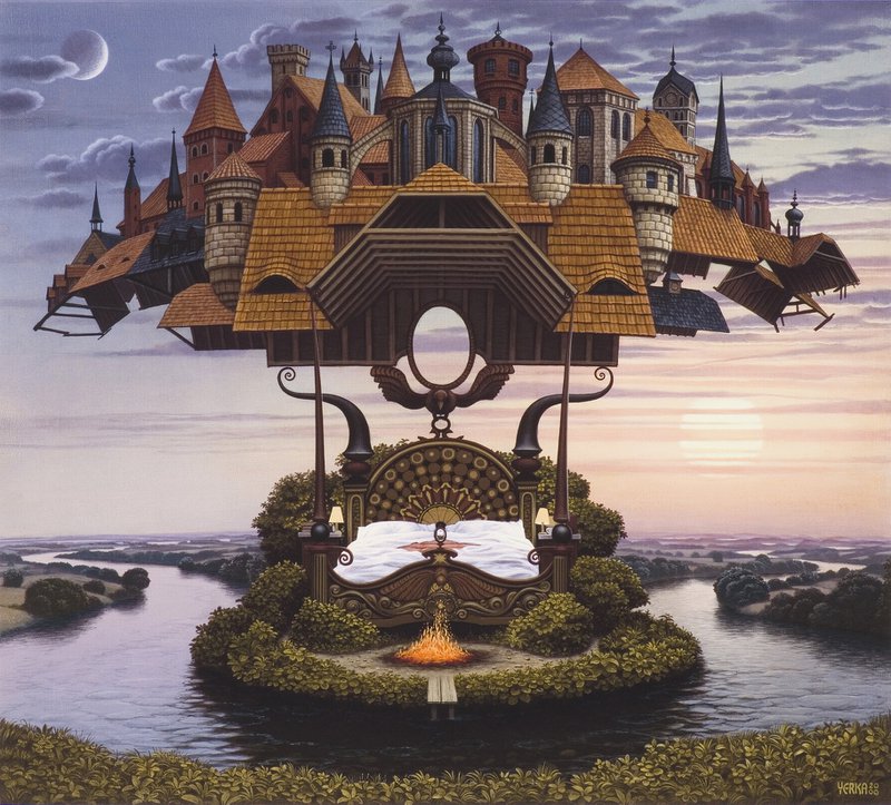 Jacek Yerka Canopy premium reproduction printed or painted
