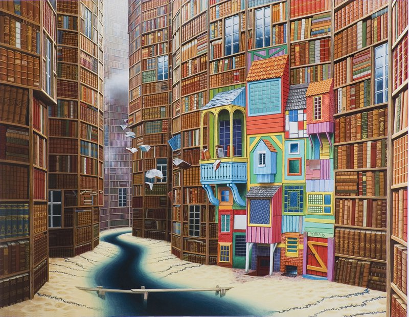 Jacek Yerka Ink Street premium reproduction printed or painted