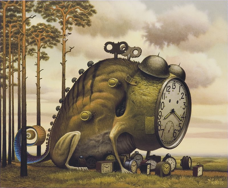 Jacek Yerka Learning To Walk premium reproduction printed or painted