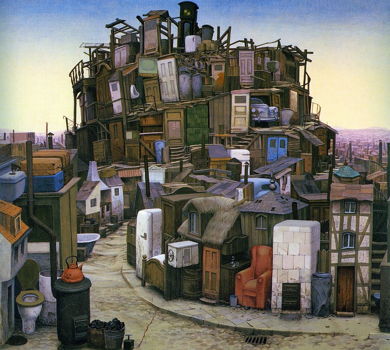 Jacek Yerka Metropolis premium reproduction printed or painted