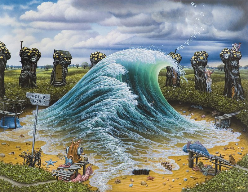 Jacek Yerka Private Wave premium reproduction printed or painted