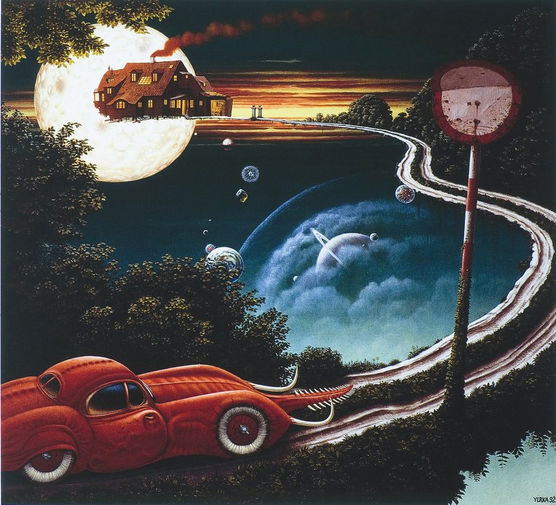 Jacek Yerka Returning Home premium reproduction printed or painted