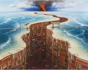 Jacek Yerka The Gorge Of Knowledge wall art