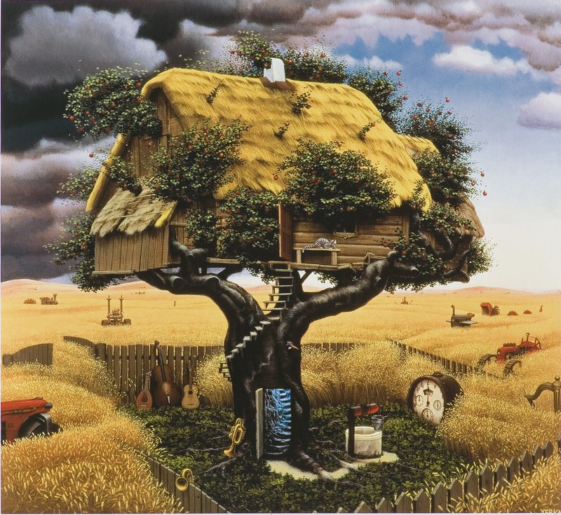 Jacek Yerka The Harvest Frenzy premium reproduction printed or painted