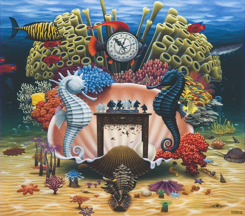 Jacek Yerka The Party On The Reef premium reproduction printed or painted