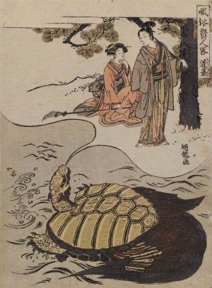 Edo-Era Serenity: Courtiers by the Shore wall art