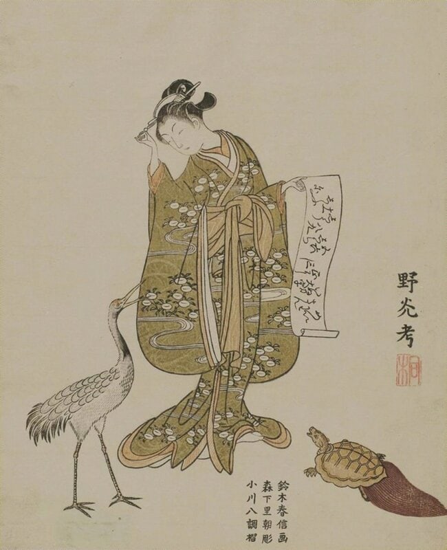 Edo Elegance: A Dance with Nature premium reproduction