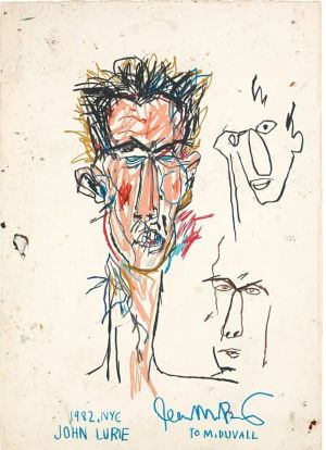 Jean-Michel Basquiat – John Lurie Portrait 1982 wall art