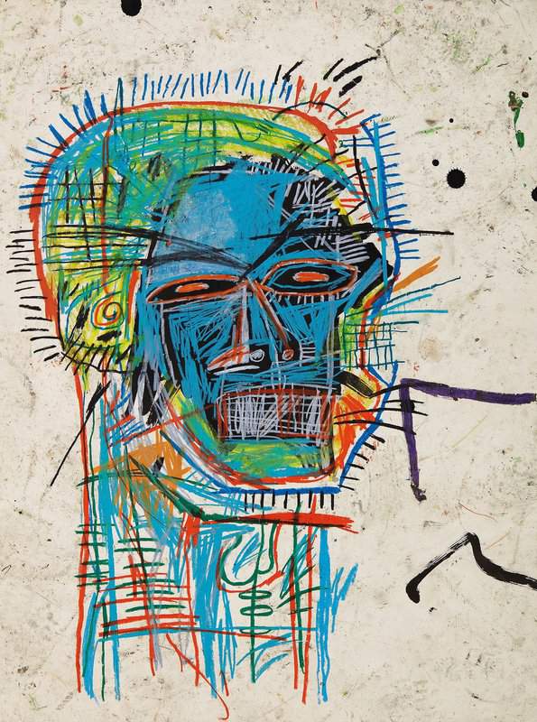 Jean-Michel Basquiat - Untitled Head Wall Art 1982 premium reproduction