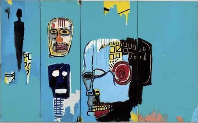 Jean-Michel Basquiat: Blue Heads, 1983 premium reproduction printed or painted