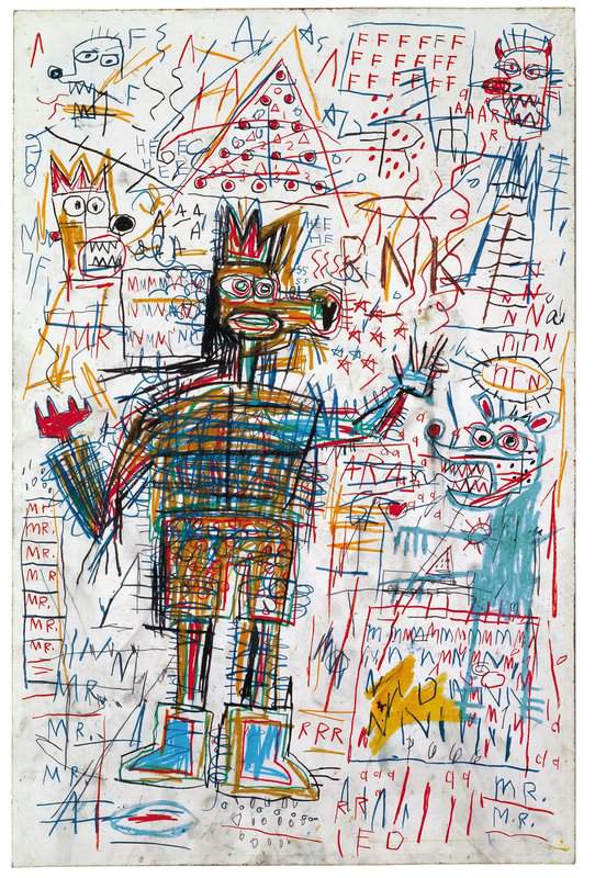 Jean-Michel Basquiat Drawing premium reproduction printed or painted