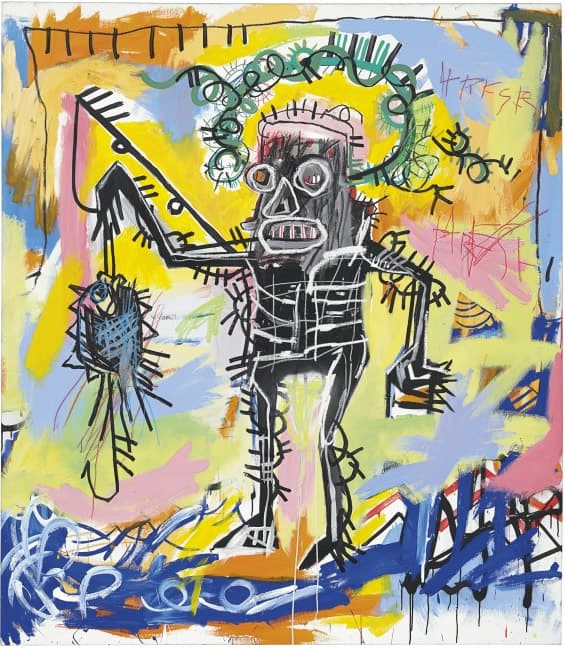 Jean-Michel Basquiat: Fishing 1981 premium reproduction printed or painted