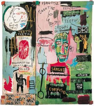Jean-Michel Basquiat in Italian wall art