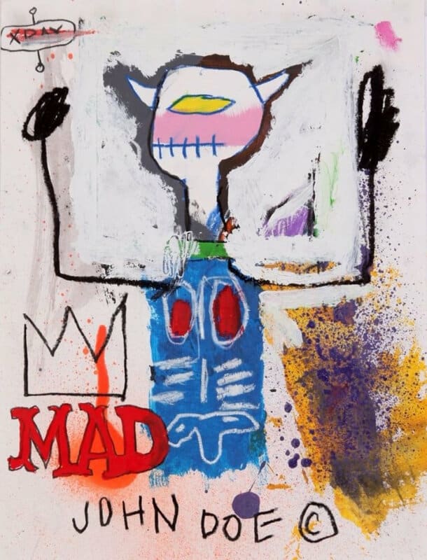Jean-Michel Basquiat: Mad King, 1981 premium reproduction printed or painted