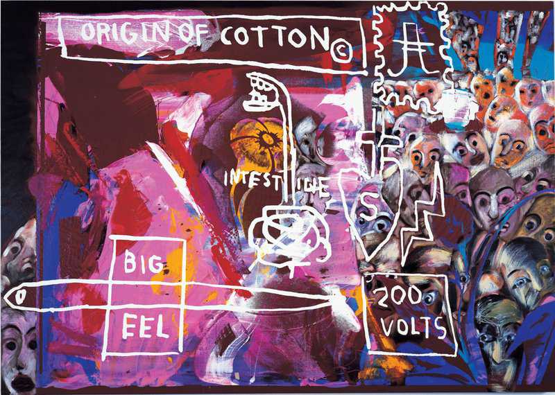 Origin of Cotton by Jean-Michel Basquiat premium reproduction printed or painted