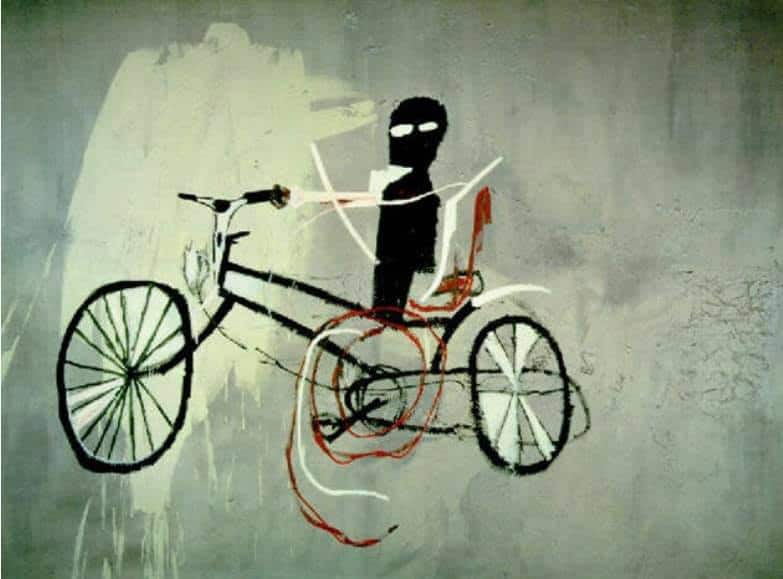 Jean-Michel Basquiat: The Bicycle Man (1984) premium reproduction printed or painted