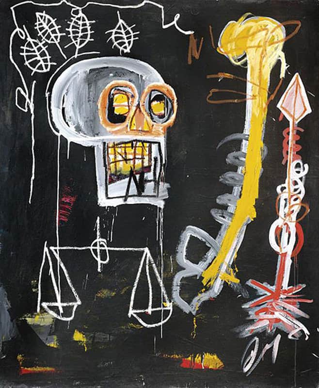 Jean-Michel Basquiat: Untitled 1982 - Iconic Expression premium reproduction printed or painted