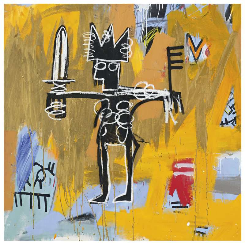 Jean-Michel Basquiat: 'Untitled (Julius Caesar on Gold)' 1981 premium reproduction