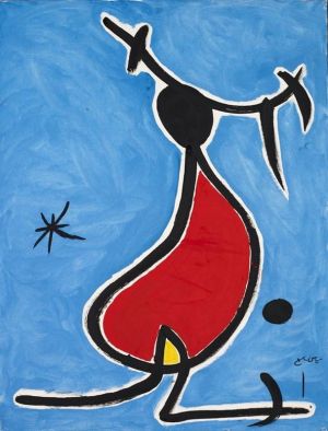 Joan Miró: Femme Au Beau Chapeau Étoilé - 1978 wall art