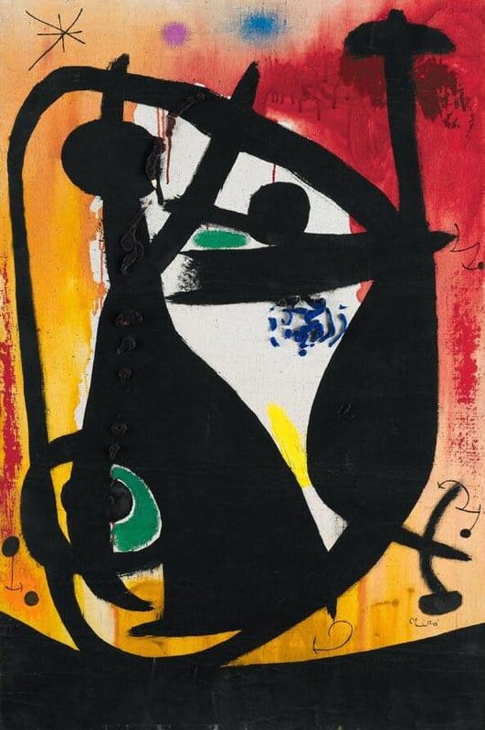 Joan Miró - Femme Oiseaux Etoile 1 (1967) premium reproduction