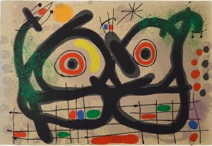 Joan Miró - Le Lezard Aux Plumes D Or (The Lizard With Golden Feathers) 1967 wall art
