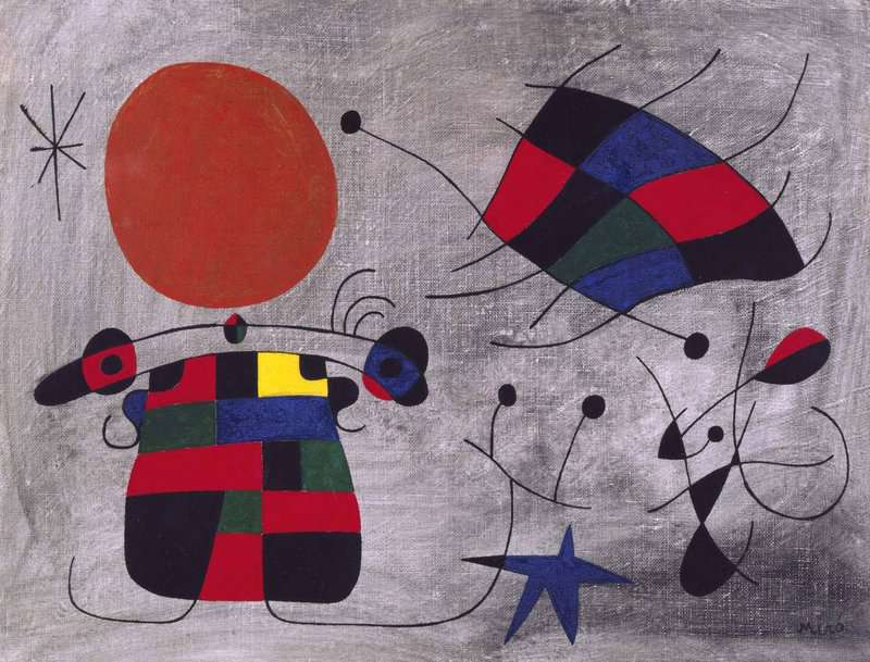 Joan Miró: Le Sourire Des Ailes Flamboyantes (1953) premium reproduction