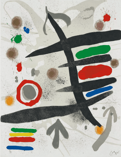 Joan Miró: Les Perseides - One Plate, 1970 premium reproduction printed or painted