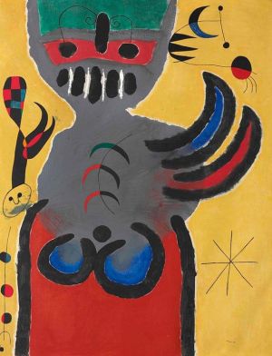 Joan Miró: The Stem of the Red Flower Grows Toward the Moon (1952) wall art