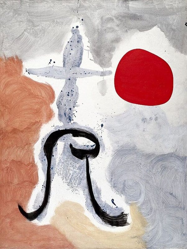 Joan Miró: Woman In Front Of The Sun (1949) premium reproduction