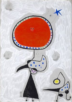 Joan Miró: Women, Bird, Stars (1942) wall art