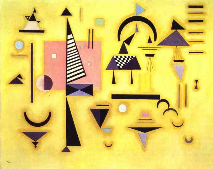 Kandinsky's Decisive Pink premium reproduction