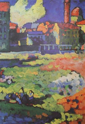 Kandinsky's Vibrant Vision: Schwabing With The Church Of St. Ursula wall art