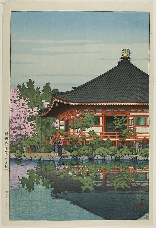 Kawase Hasui's Daigo Temple in Kyoto, 1950 premium reproduction