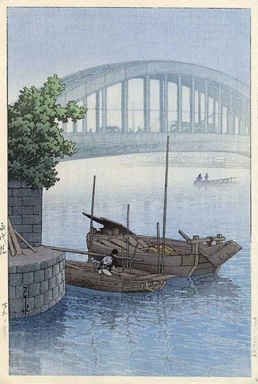 Kawase Hasui: Eitai Bridge, Tokyo, 1937 premium reproduction