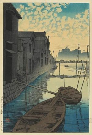 Kawase Hasui: Morning On The Daikon Wharf, 1927 wall art
