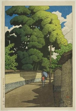 Kawase Hasui: Shimohonda, Machi-kanaza (1921) wall art