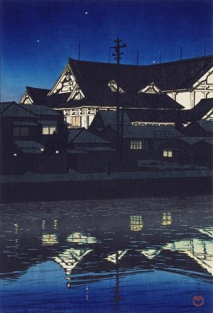 Kawase Hasui: The Kabuki Theatre, 1926 wall art