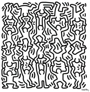 Keith Haring Acrobats wall art