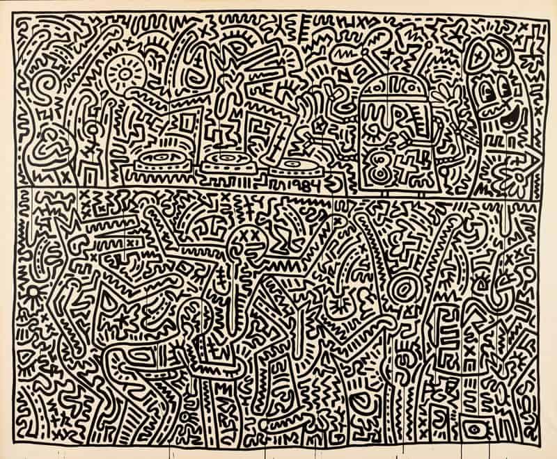 Keith Haring: August 15, 1983 Artwork premium reproduction printed or painted