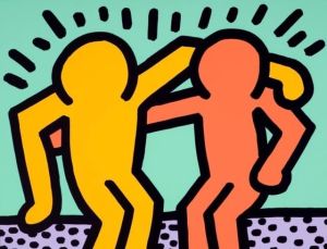 Keith Haring Buddies wall art