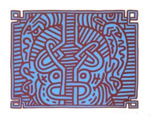 Keith Haring Chocolate Buddha wall art