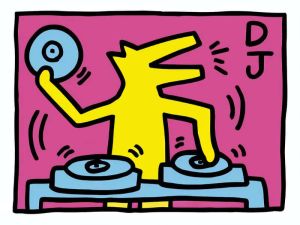 Keith Haring DJ - Vibrant Rhythms wall art