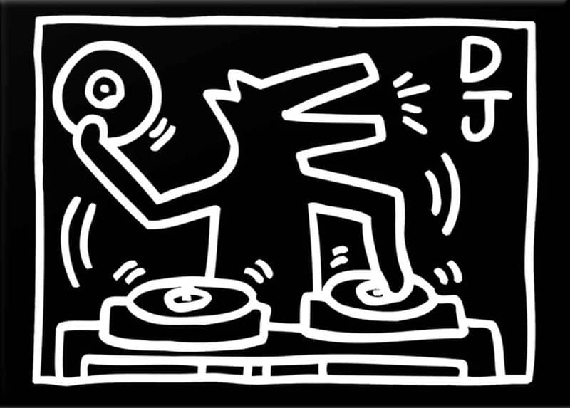 Keith Haring: DJ Dog premium reproduction printed or painted