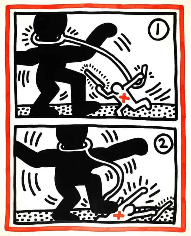 Keith Haring: Free South Africa Series premium reproduction