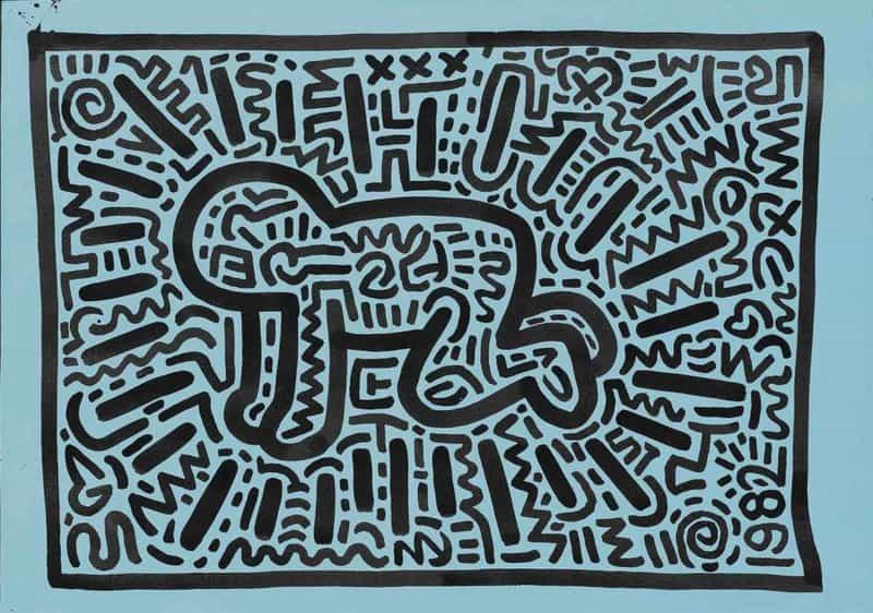 Keith Haring Gradient Baby premium reproduction printed or painted