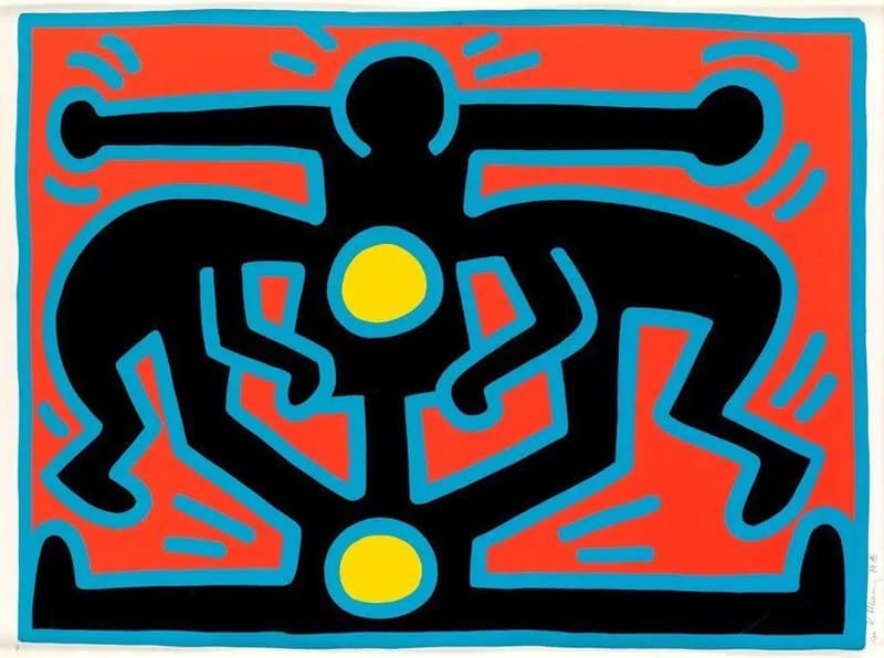 Keith Haring: Growing 3 premium reproduction