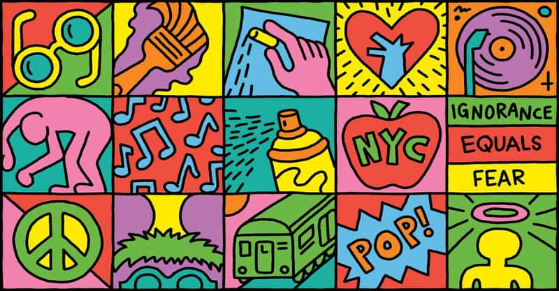 Keith Haring: Ignorance Equals Fear premium reproduction printed or painted