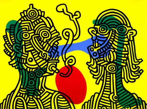 Keith Haring: Keith And Julia premium reproduction printed or painted