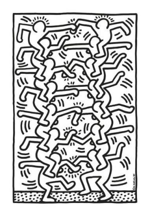 Keith Haring Expressive Movement Artwork wall art
